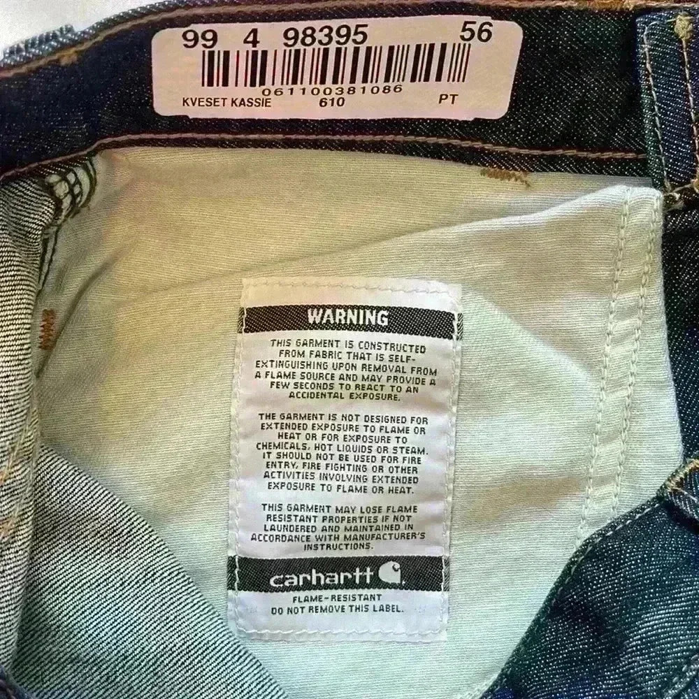Carhartt Flame Resistant Rugged Flex Jean Original Fit Women’s Size 6 Tall NWT - Picture 11 of 12